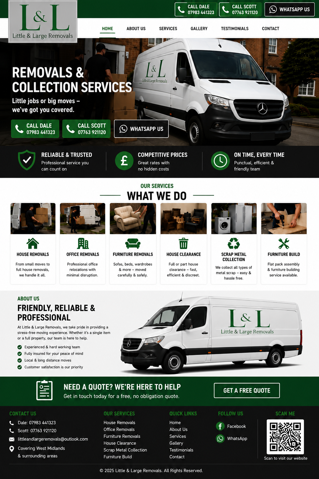 Little & Large Removals - removals and collection services across the West Midlands